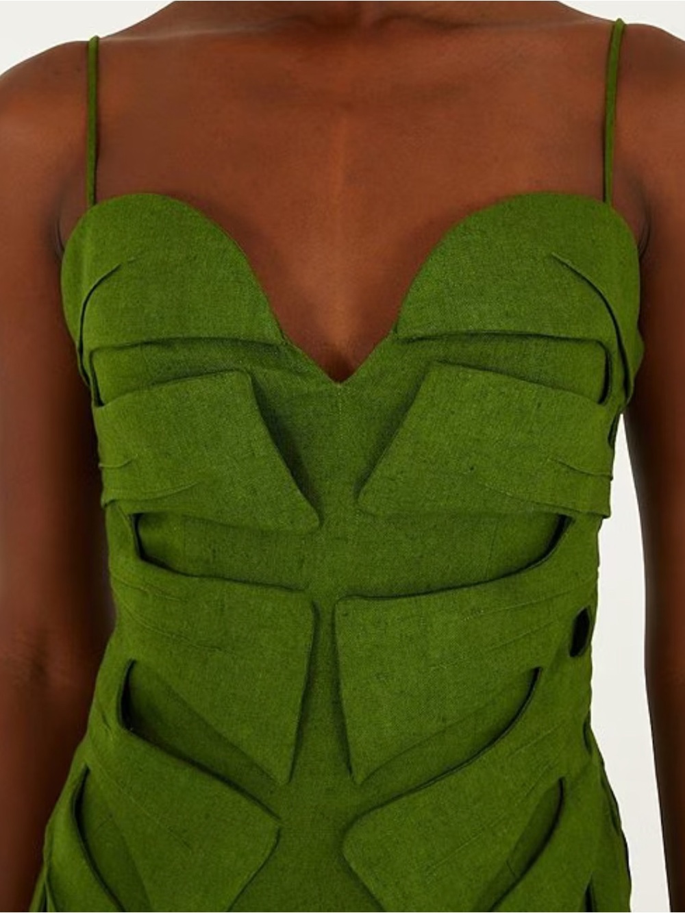 Farm Rio Monstera Midi Dress with Sculpted Bodice - Picture 5 of 6